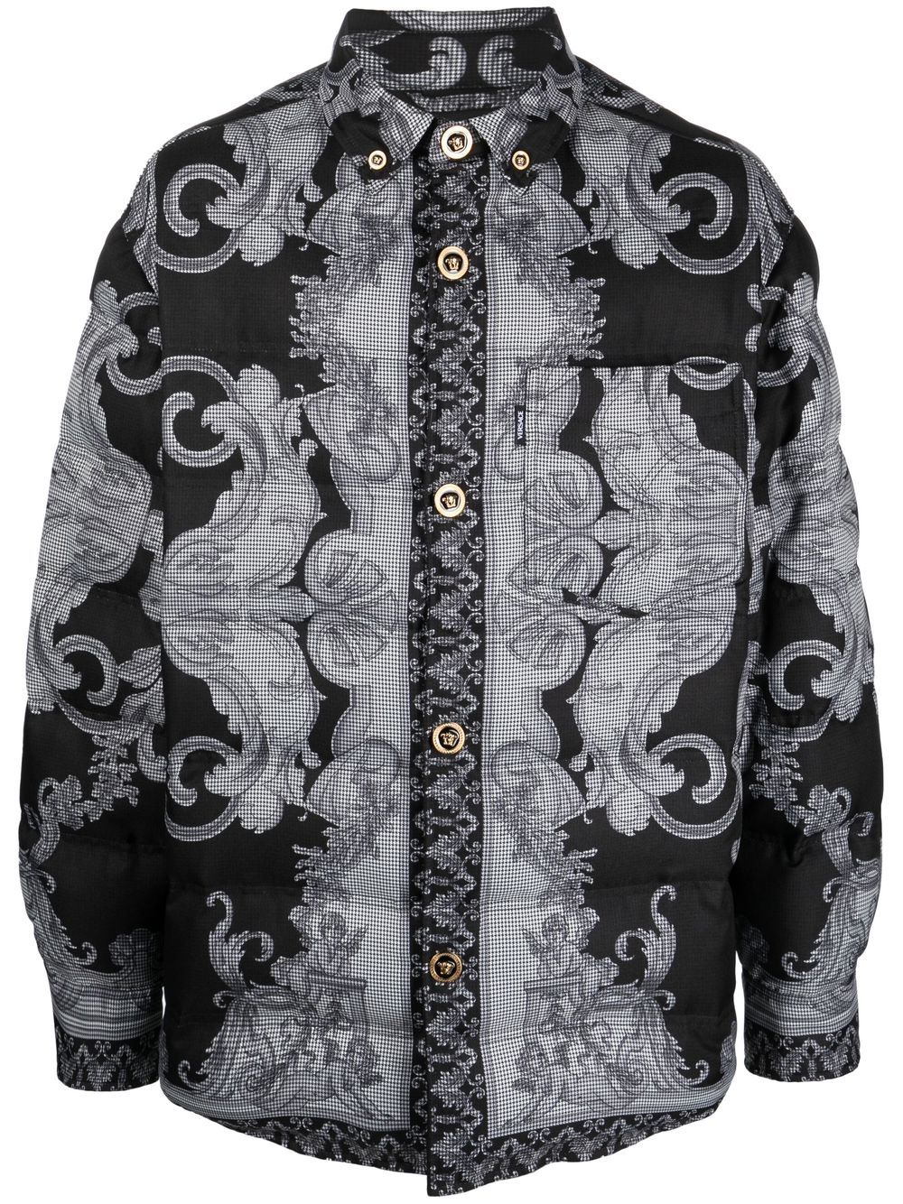 Versace 范思哲 Barocco 印花夹克 - 黑色