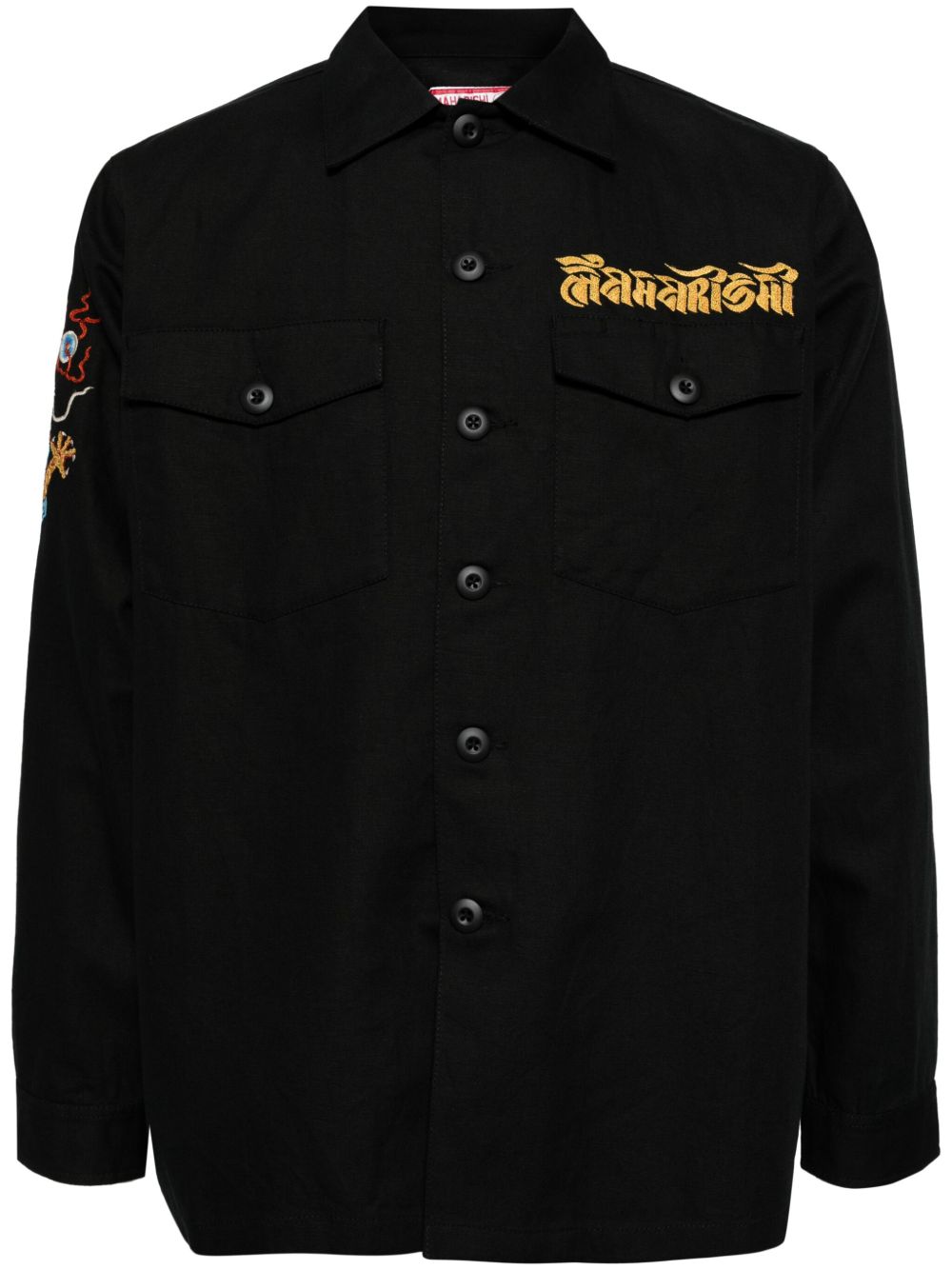 Maharishi Lunar Dragon 刺绣衬衫 - 黑色