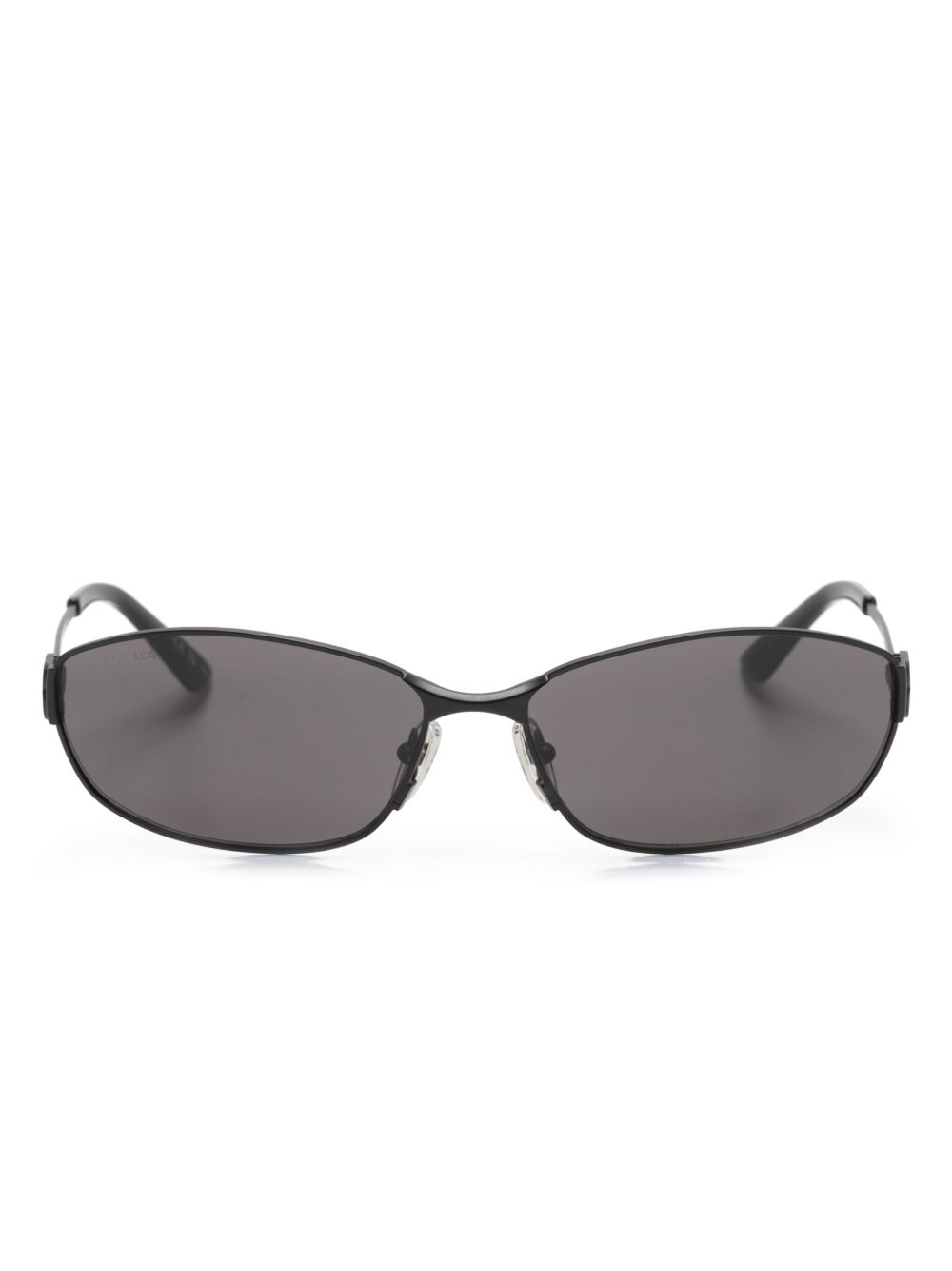 Balenciaga Eyewear BB0336S 椭圆框太阳眼镜 - 黑色