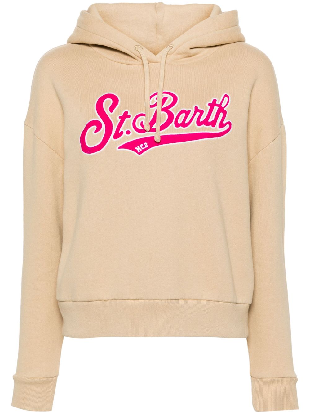 MC2 Saint Barth logo刺绣棉连帽衫 - 中性色