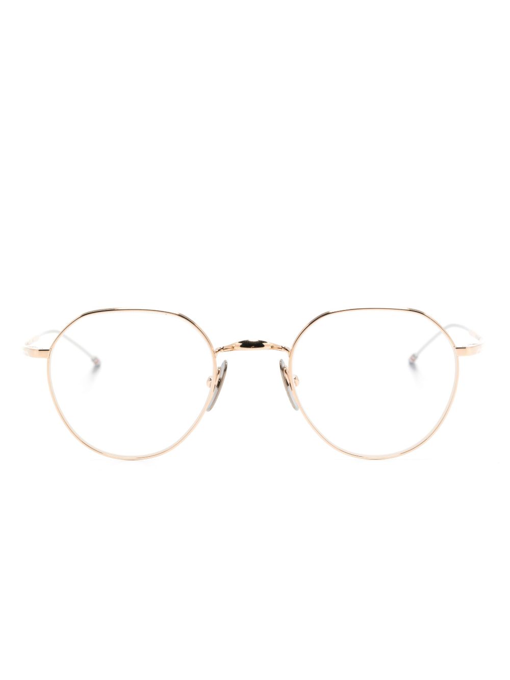 Thom Browne Eyewear 几何形框眼镜 - 金色
