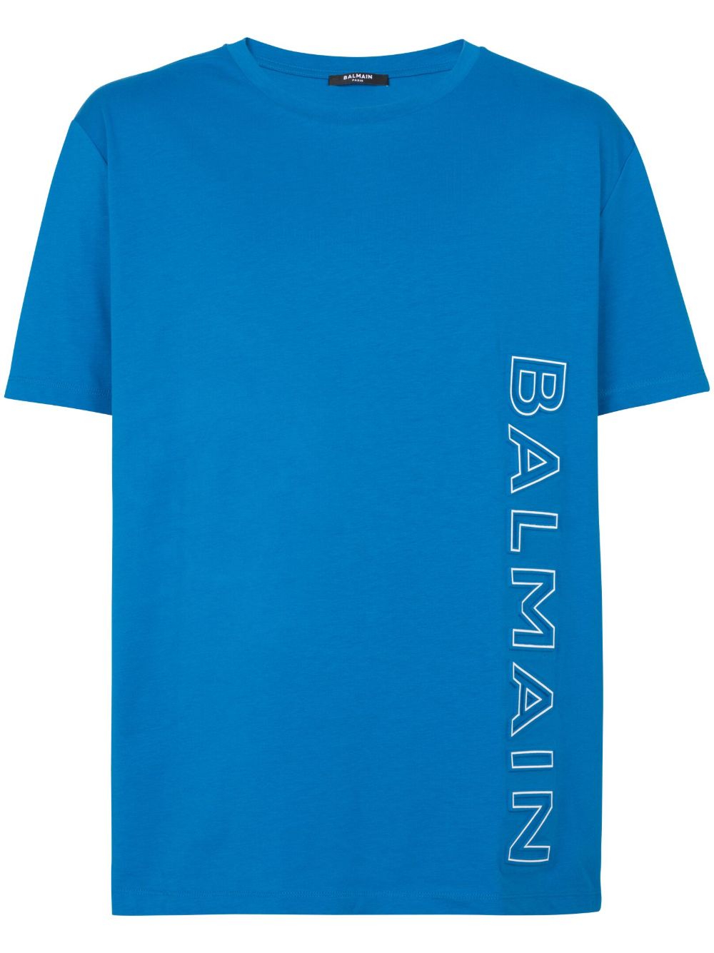 Balmain logo印花短袖棉T恤 - 蓝色