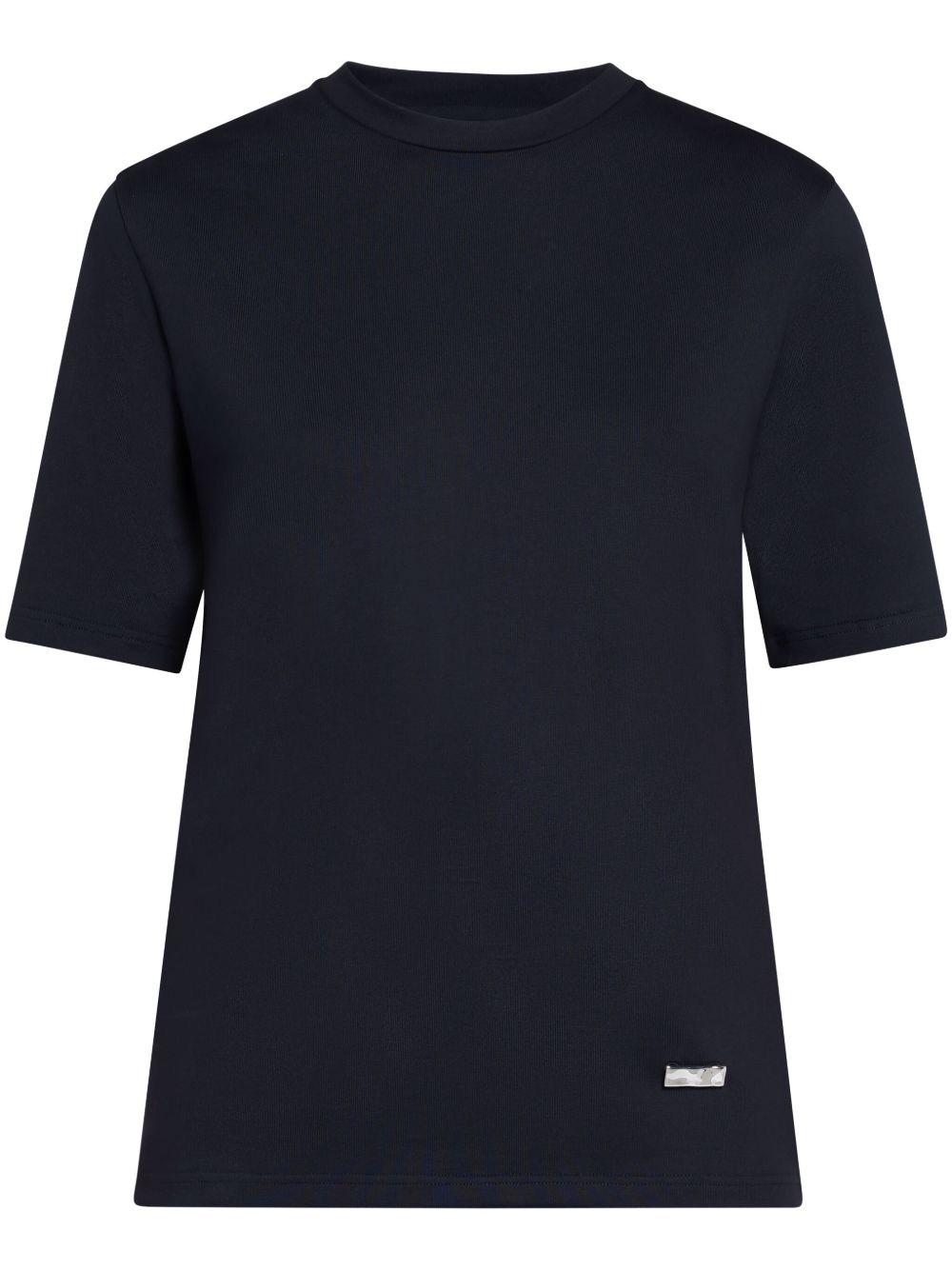 Jil Sander logo标牌棉T恤 - 蓝色