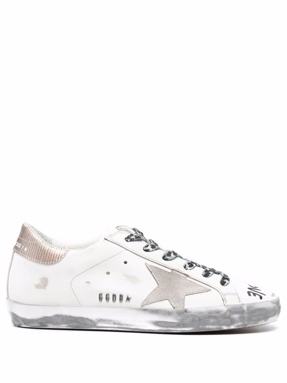 Golden Goose Super-Star Love 印花板鞋 - 白色