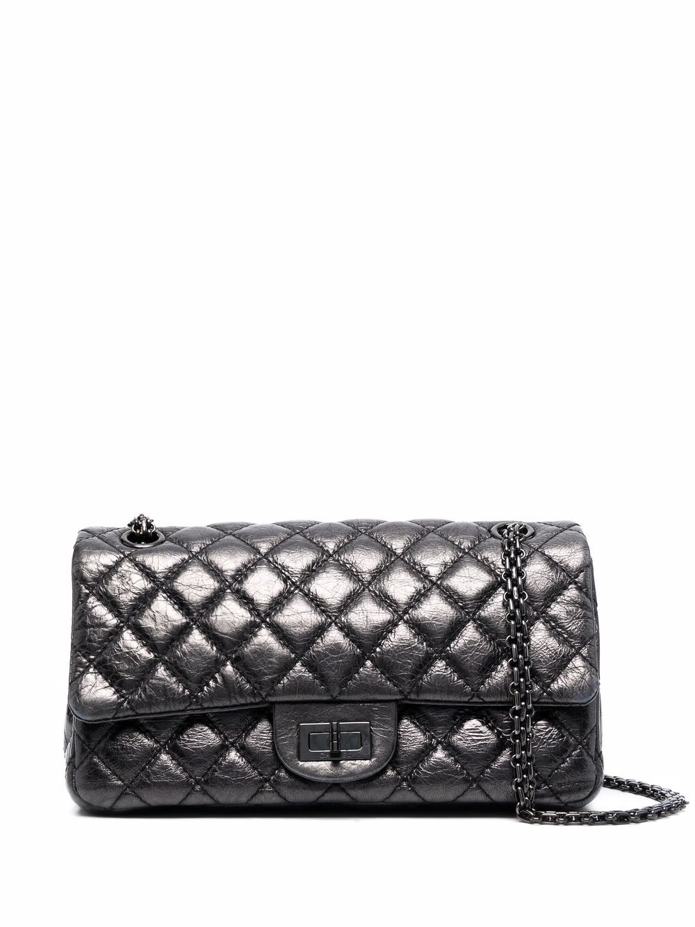 CHANEL Pre-Owned 2.55 单肩包（2008年典藏款） - 黑色