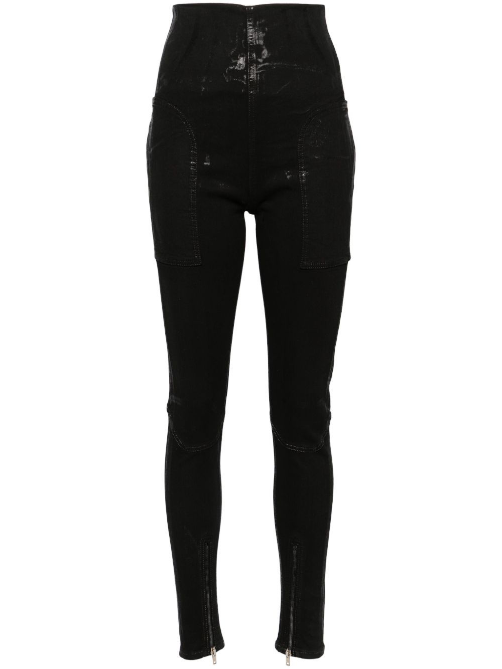 Rick Owens DRKSHDW 高腰紧身牛仔裤 - 黑色