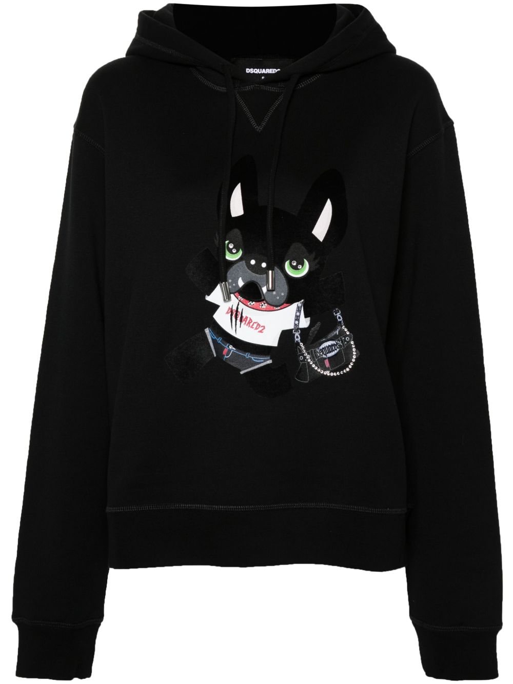 DSQUARED2 Ciro Cool 棉连帽衫 - 黑色