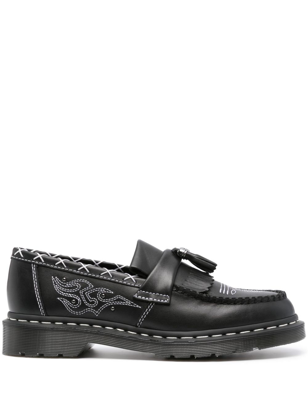 Dr. Martens Adrian 皮质乐福鞋 - 黑色