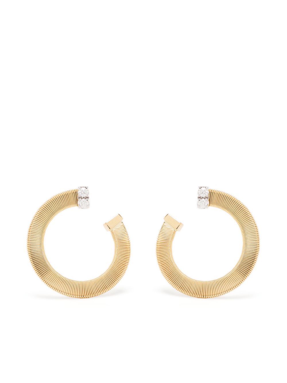 Marco Bicego 18K黄金钻石吊饰耳环 - 金色