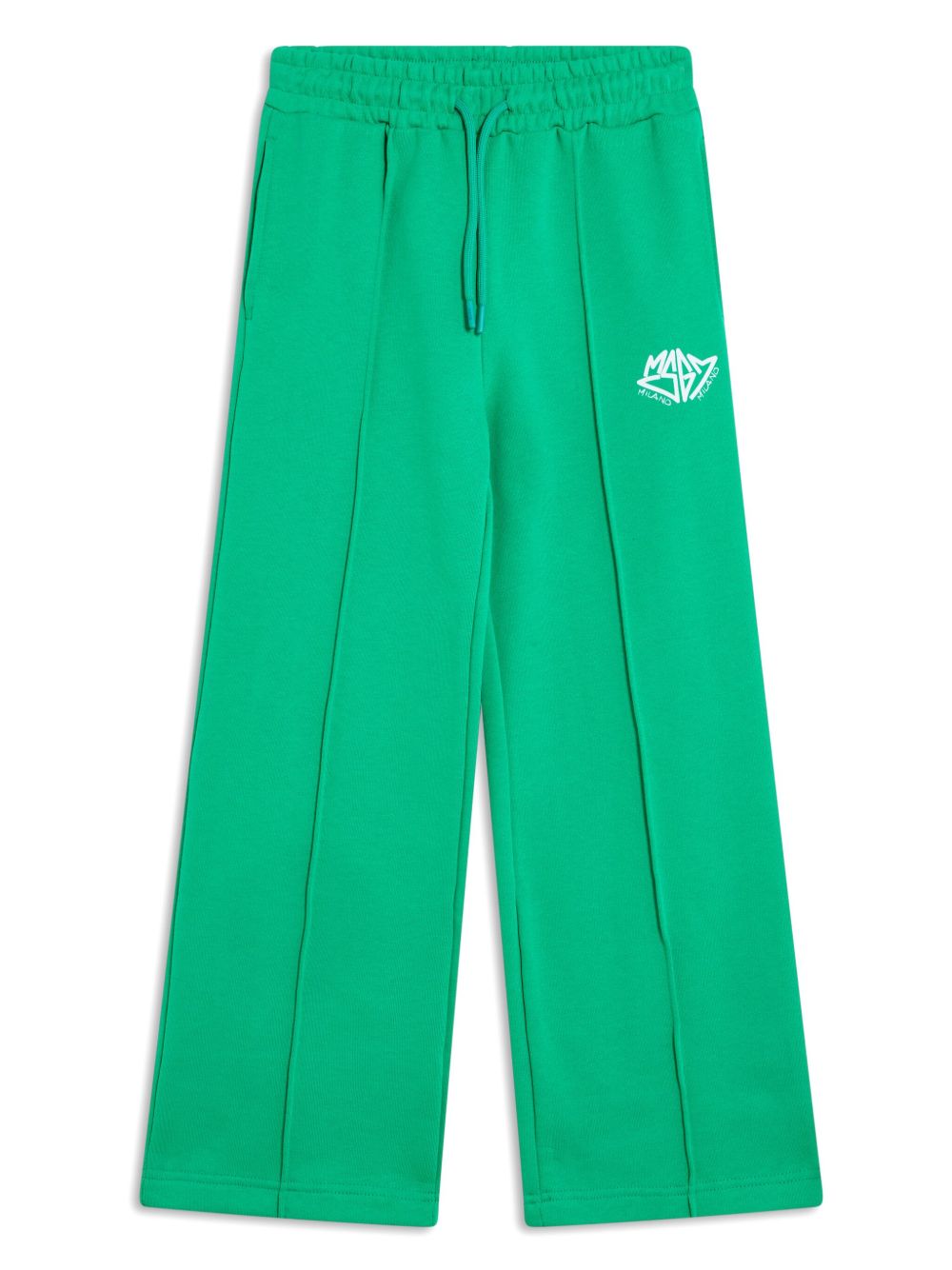 MSGM Kids logo印花运动裤 - 绿色