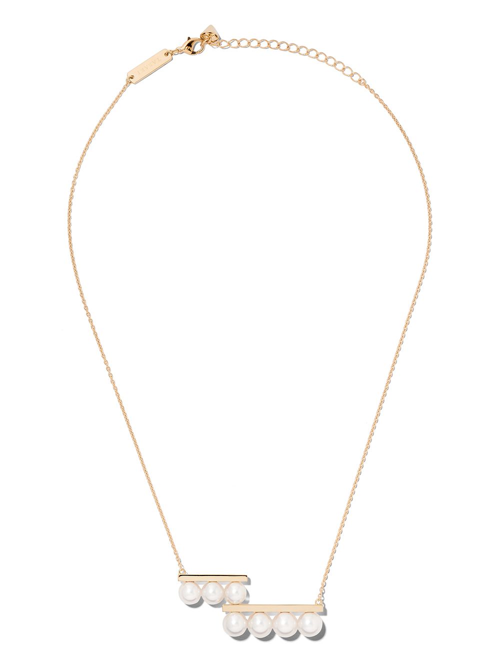 TASAKI Balance 18K黄金珍珠阶梯形吊饰项链 - 金色