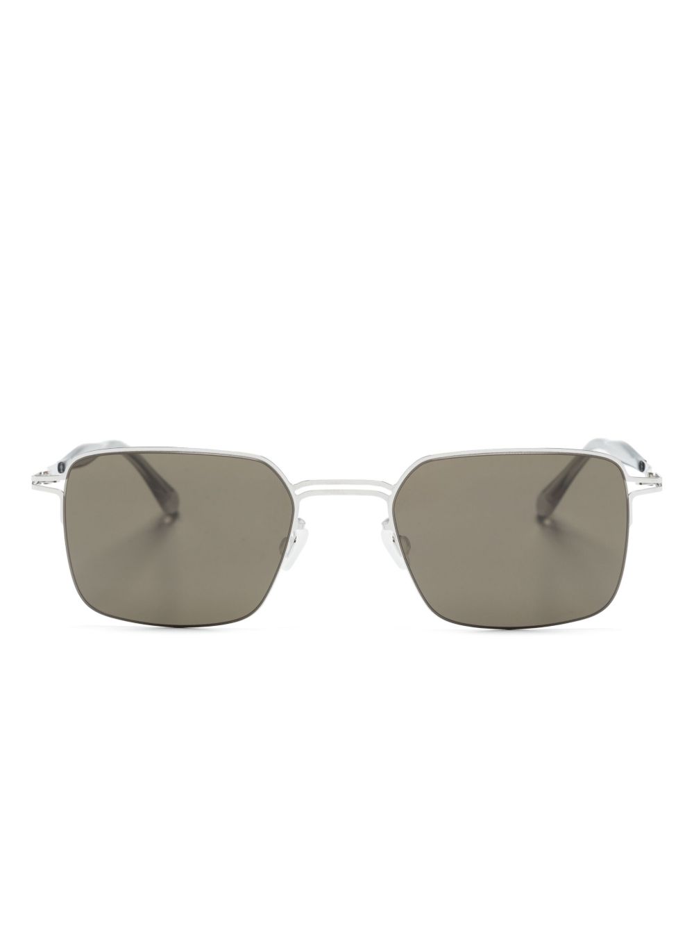 Mykita Alcott 长方形框太阳眼镜 - 银色