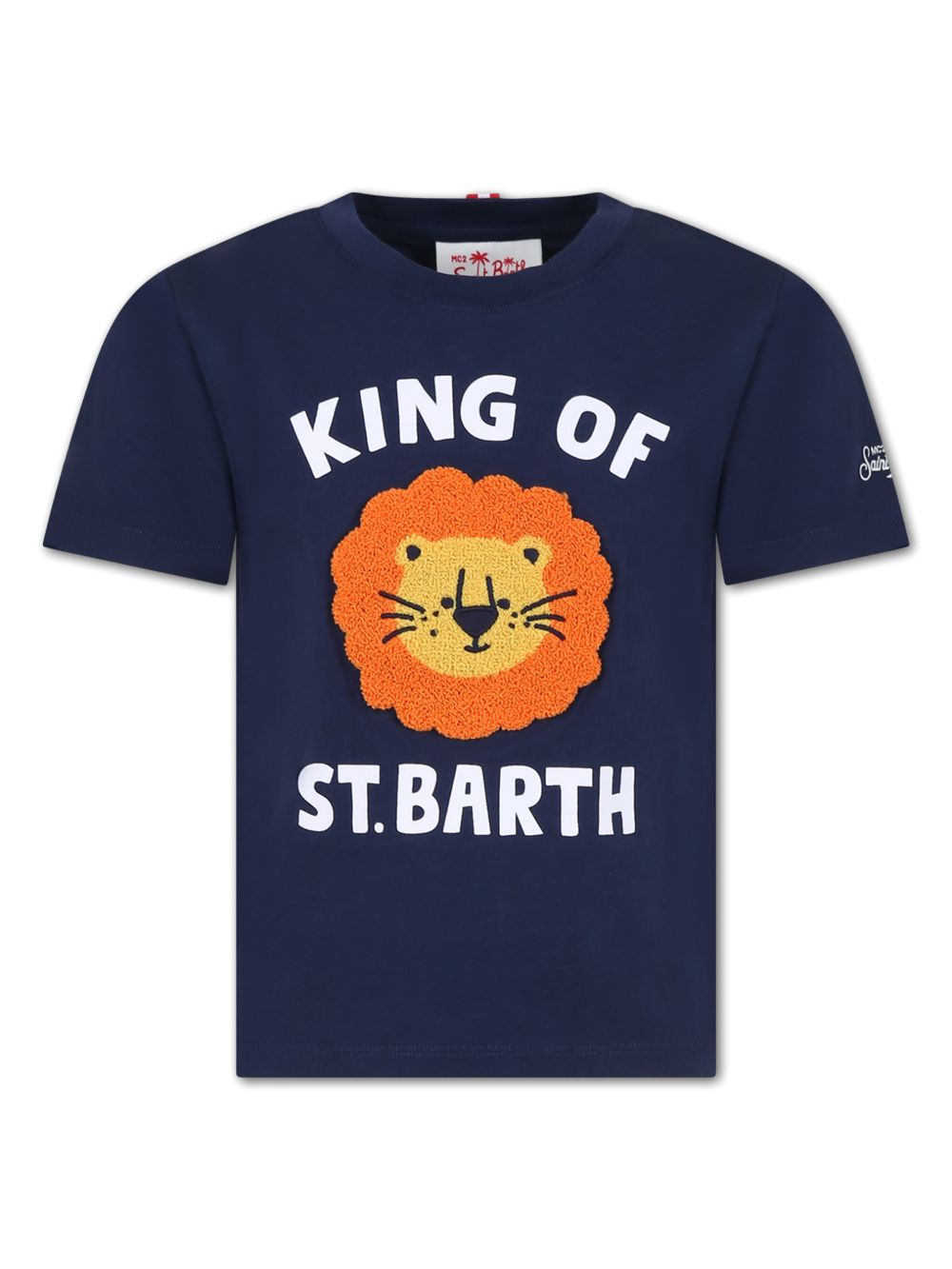 MC2 Saint Barth Kids King of St. Barth 印花棉T恤 - 蓝色