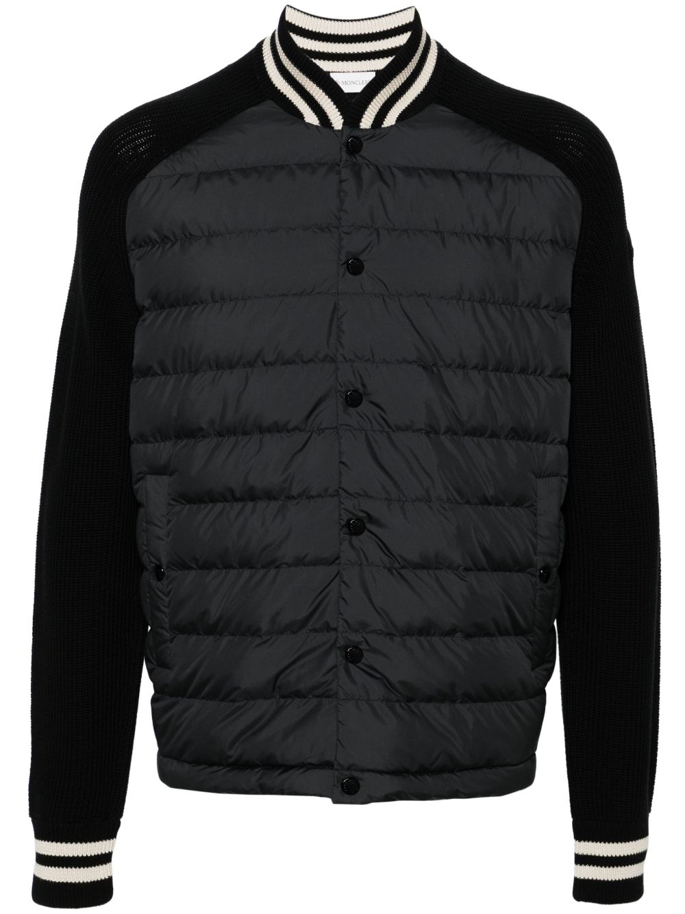 Moncler 羽绒拼接夹克 - 黑色