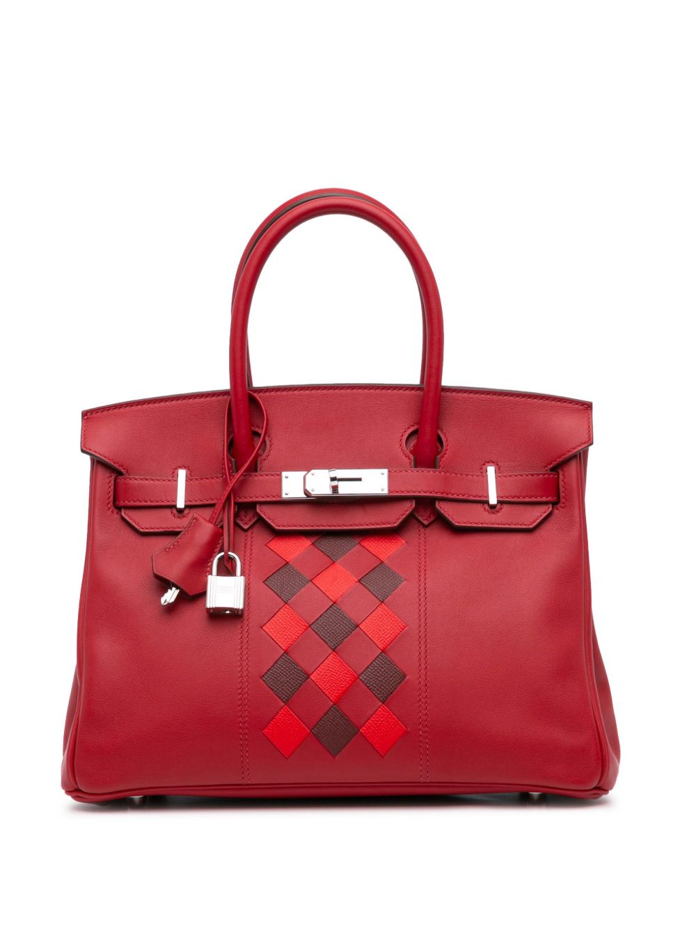 Hermès Pre-Owned 2019 Swift Birkin Tressage de Cuir 30 handbag - 红色