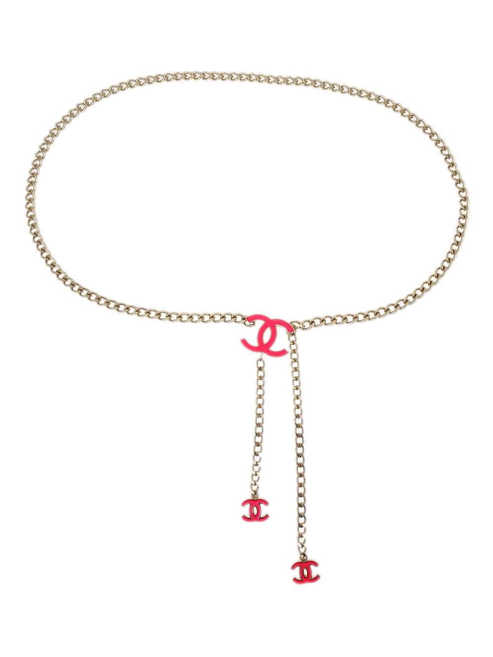 CHANEL Pre-Owned CC logo链式腰带（2004年典藏款） - 银色
