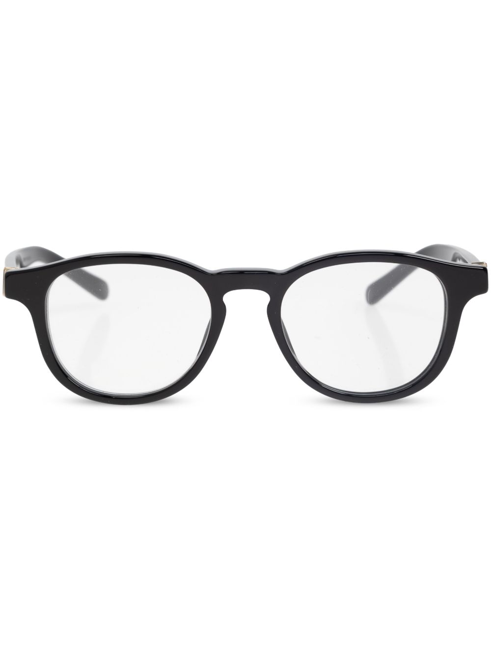 Gucci Eyewear logo印花眼镜 - 黑色