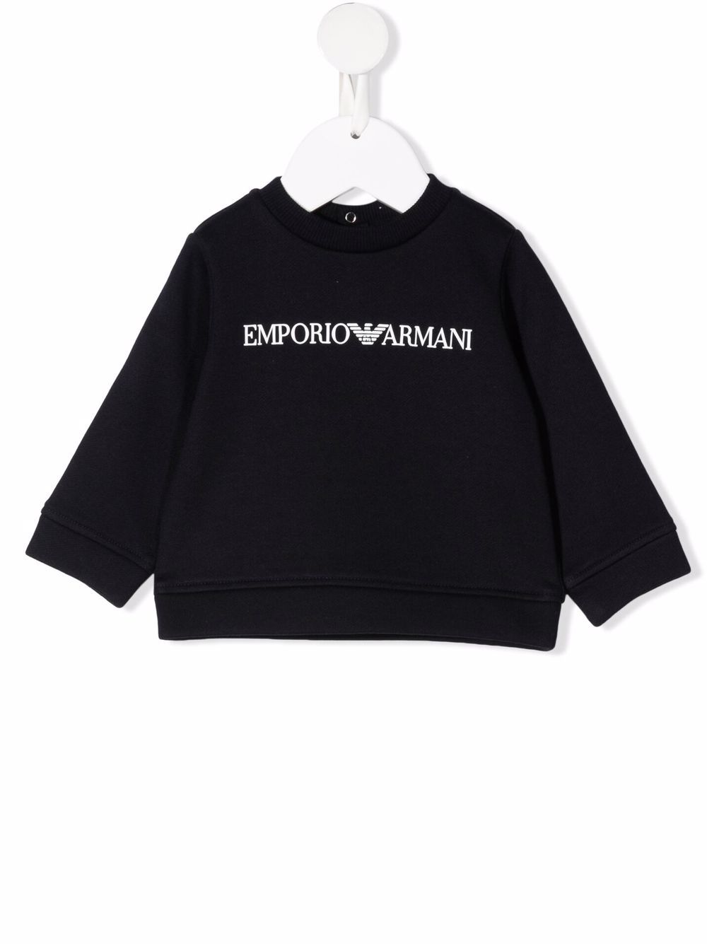 Emporio Armani Kids logo印花T恤 - 蓝色