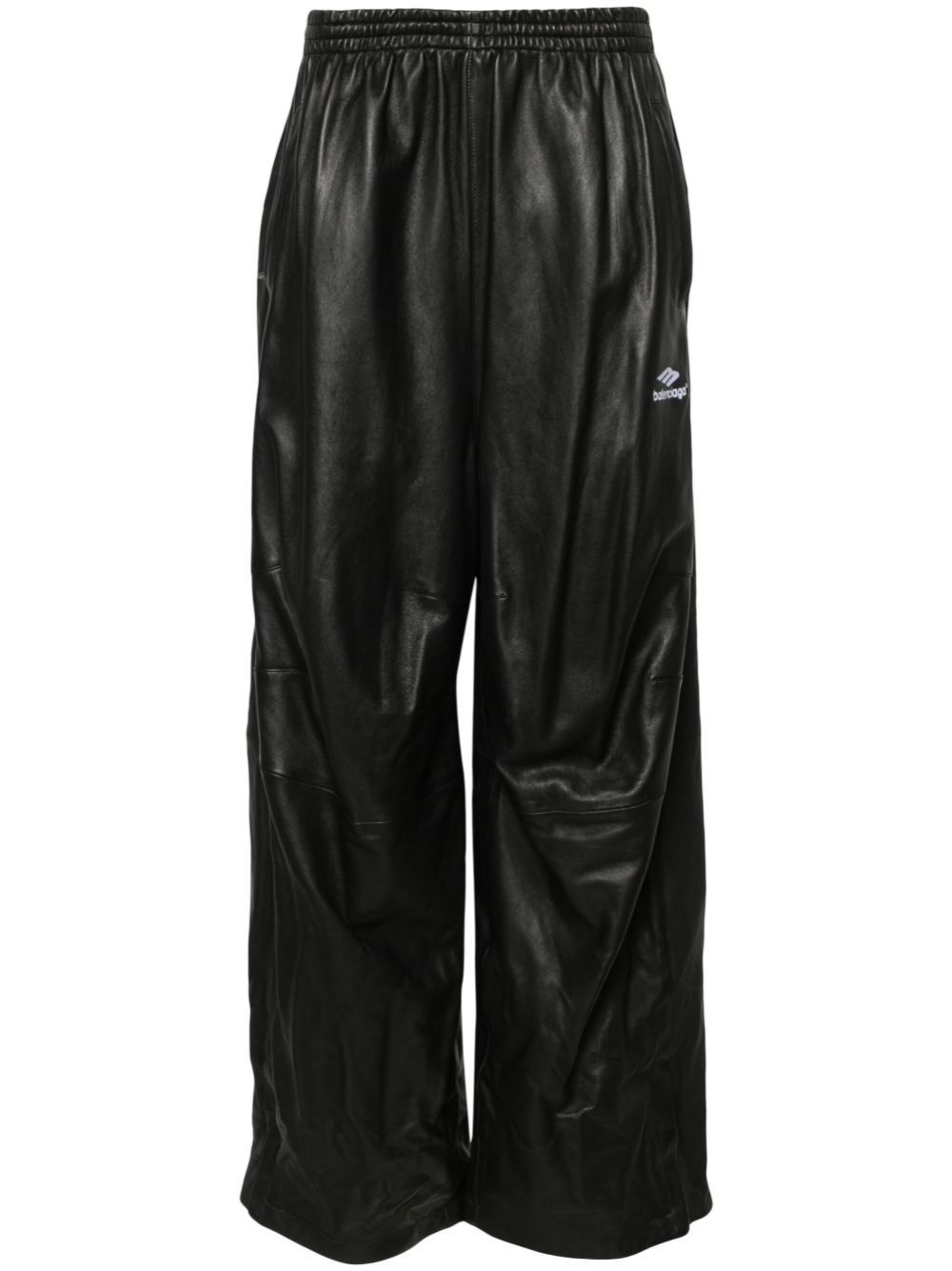 Balenciaga 3B Sports Icon 皮质运动裤 - 黑色