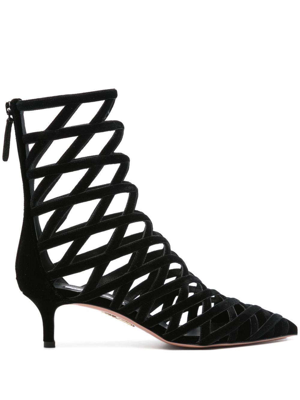 Aquazzura Romance 低跟靴（5厘米） - 黑色