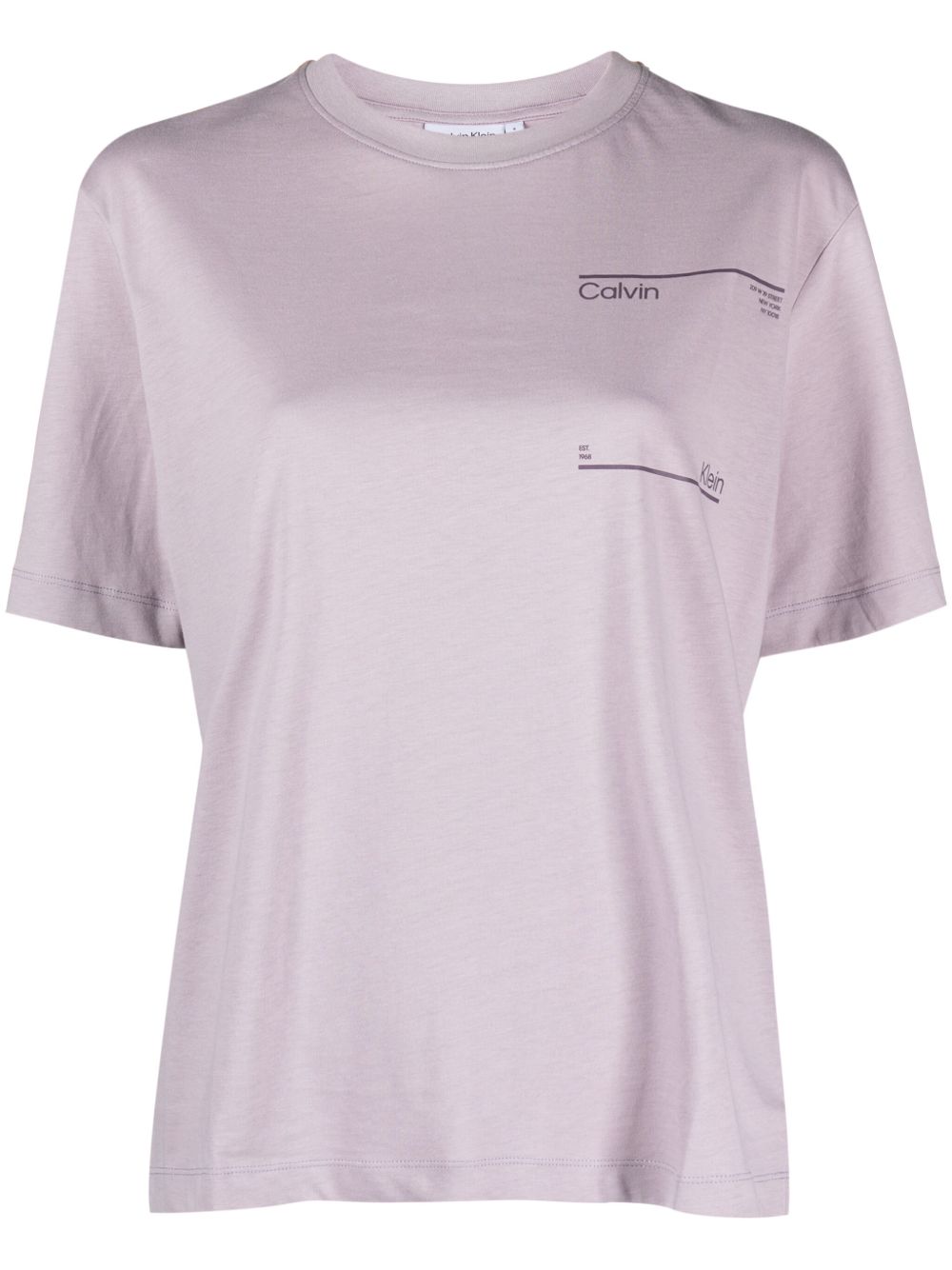 Calvin Klein Future Archive logo印花棉T恤 - 紫色