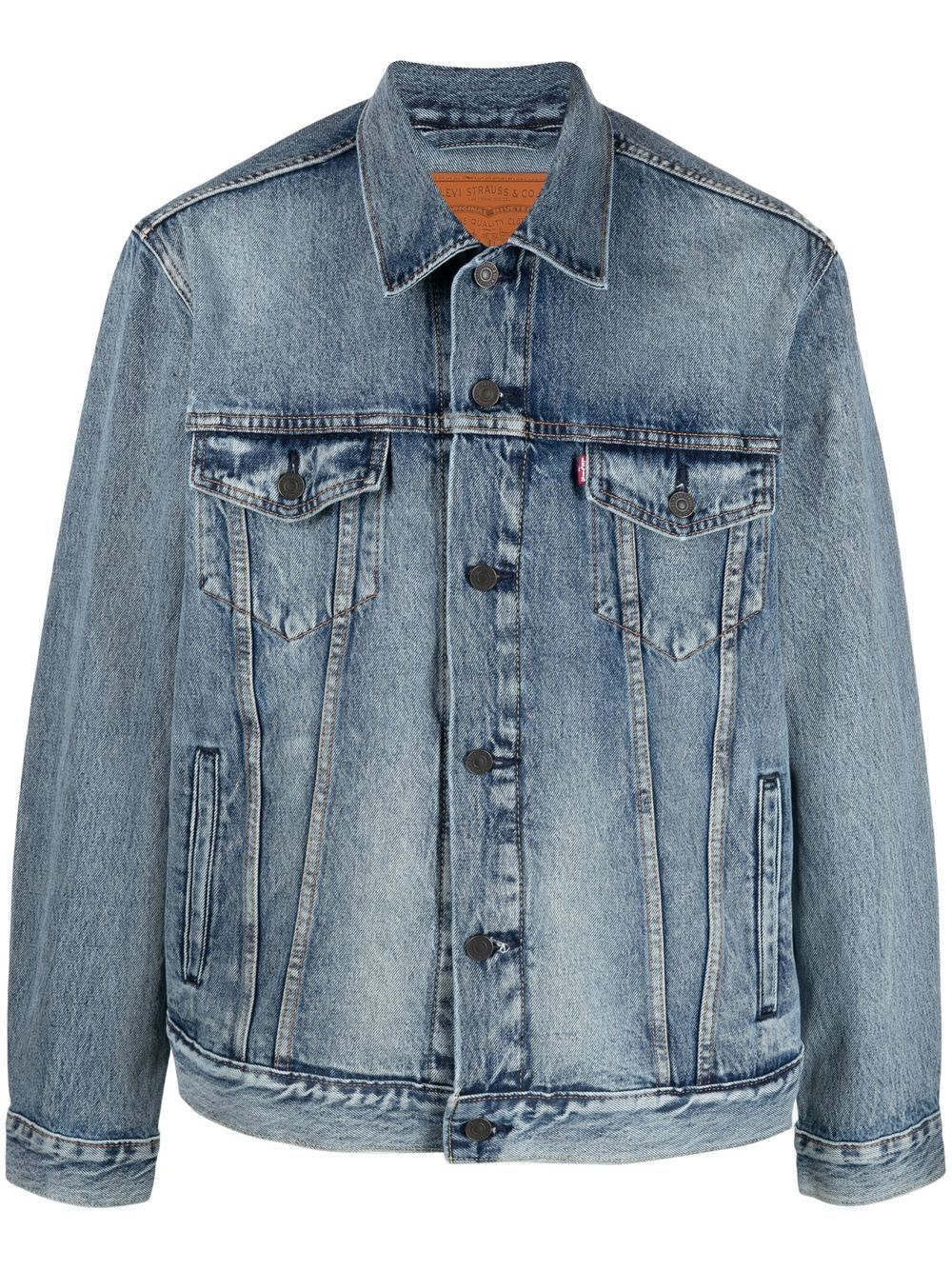Levi's 搭扣卡车司机牛仔夹克 - 蓝色
