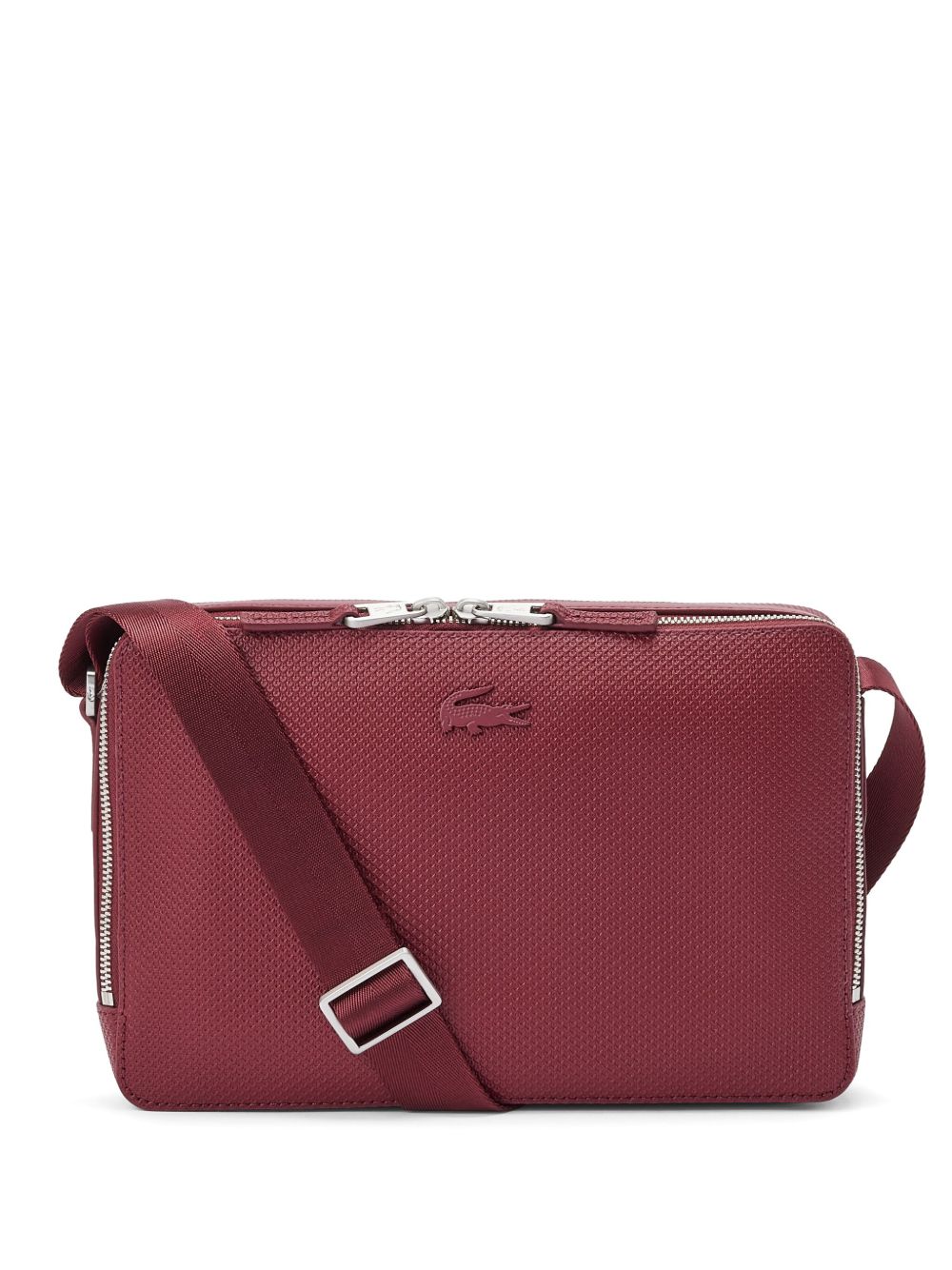 Lacoste Chantaco 皮质邮差包 - 红色