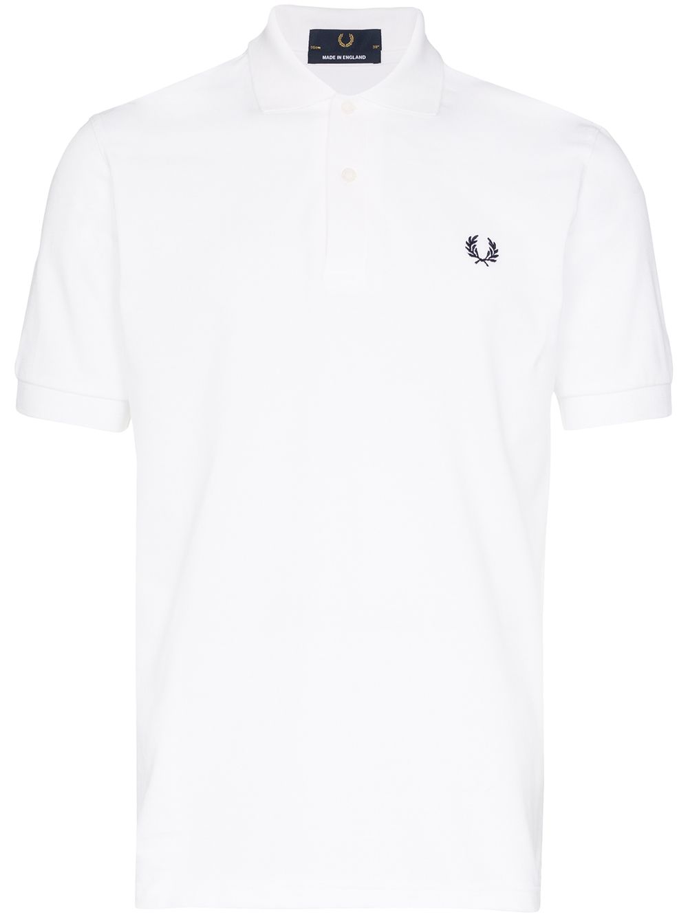 Fred Perry logo刺绣polo衫 - 白色