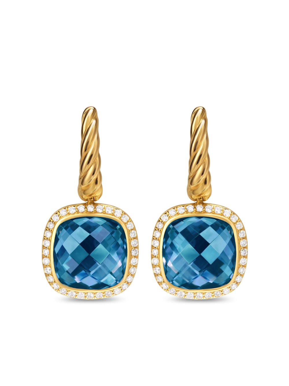 David Yurman 18K黄金 Albion 黄玉钻石耳环 - 金色