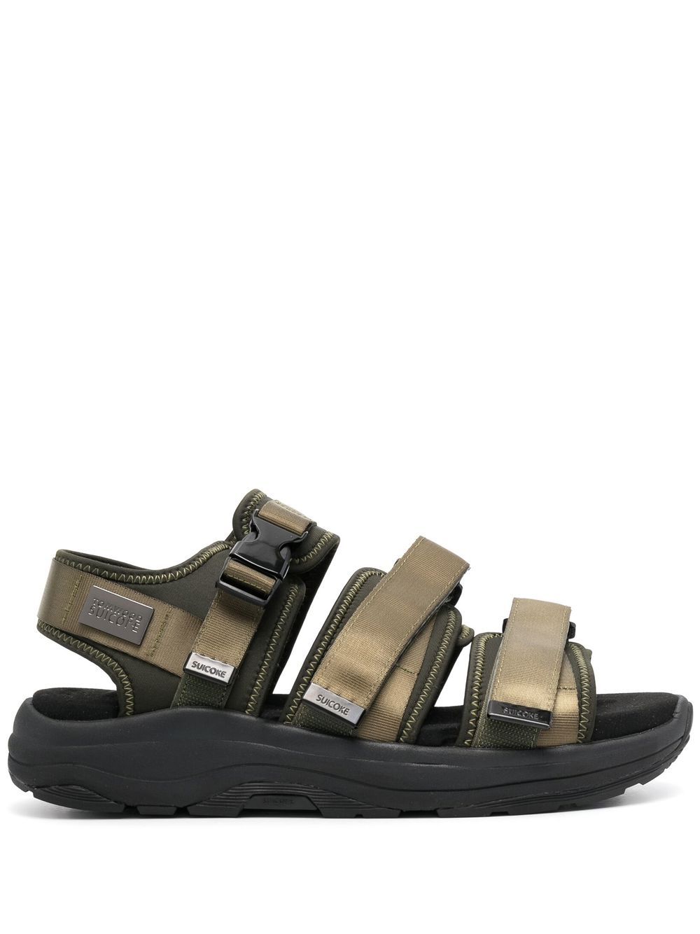 Suicoke 三鞋带凉鞋 - 绿色