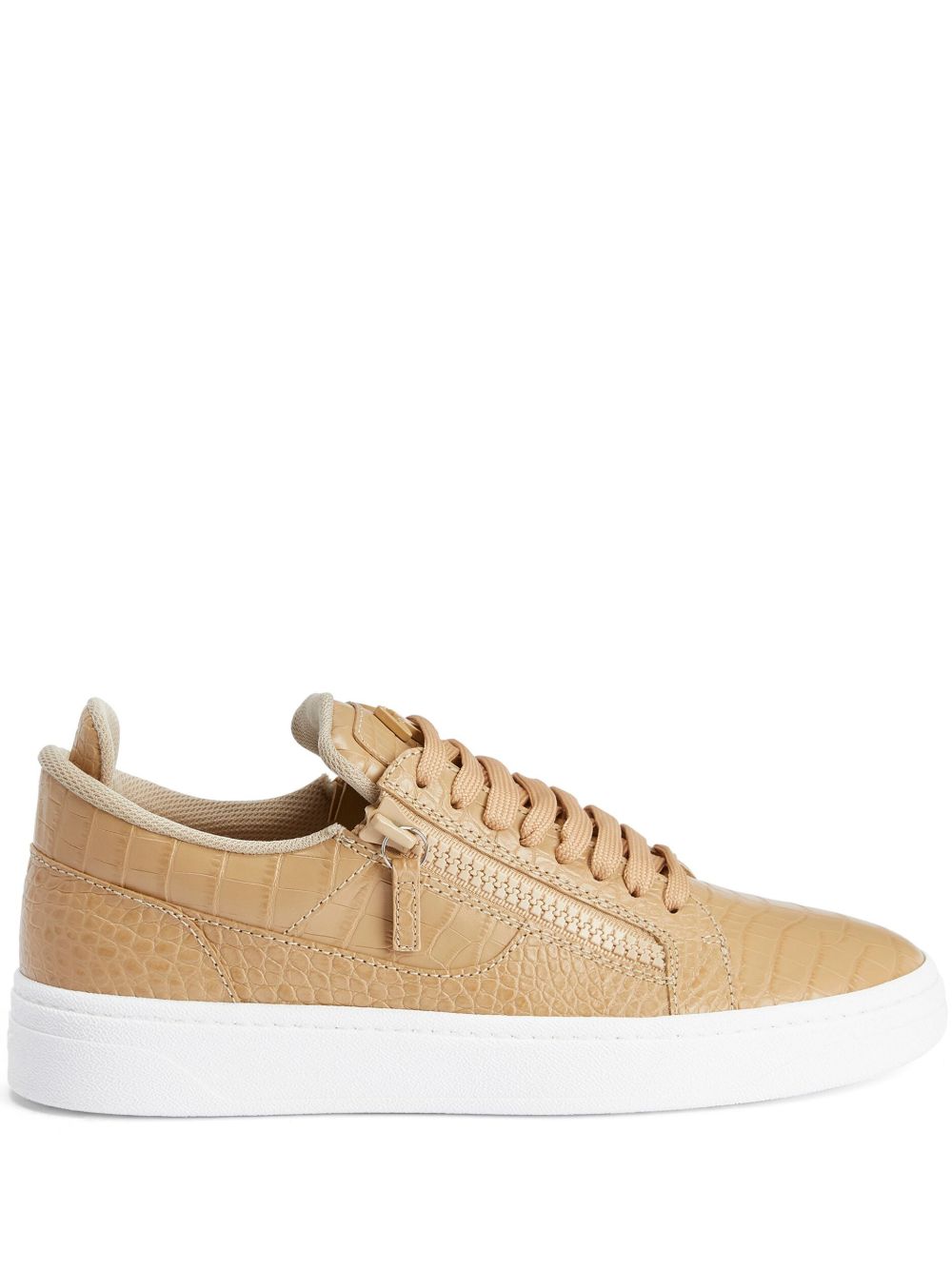 Giuseppe Zanotti 仿鳄鱼纹皮质板鞋 - 中性色