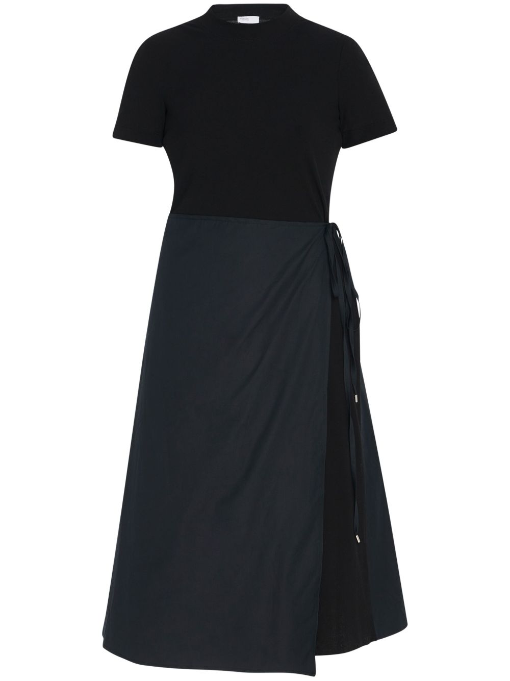 Rosetta Getty Apron Combo 中长连衣裙 - 黑色