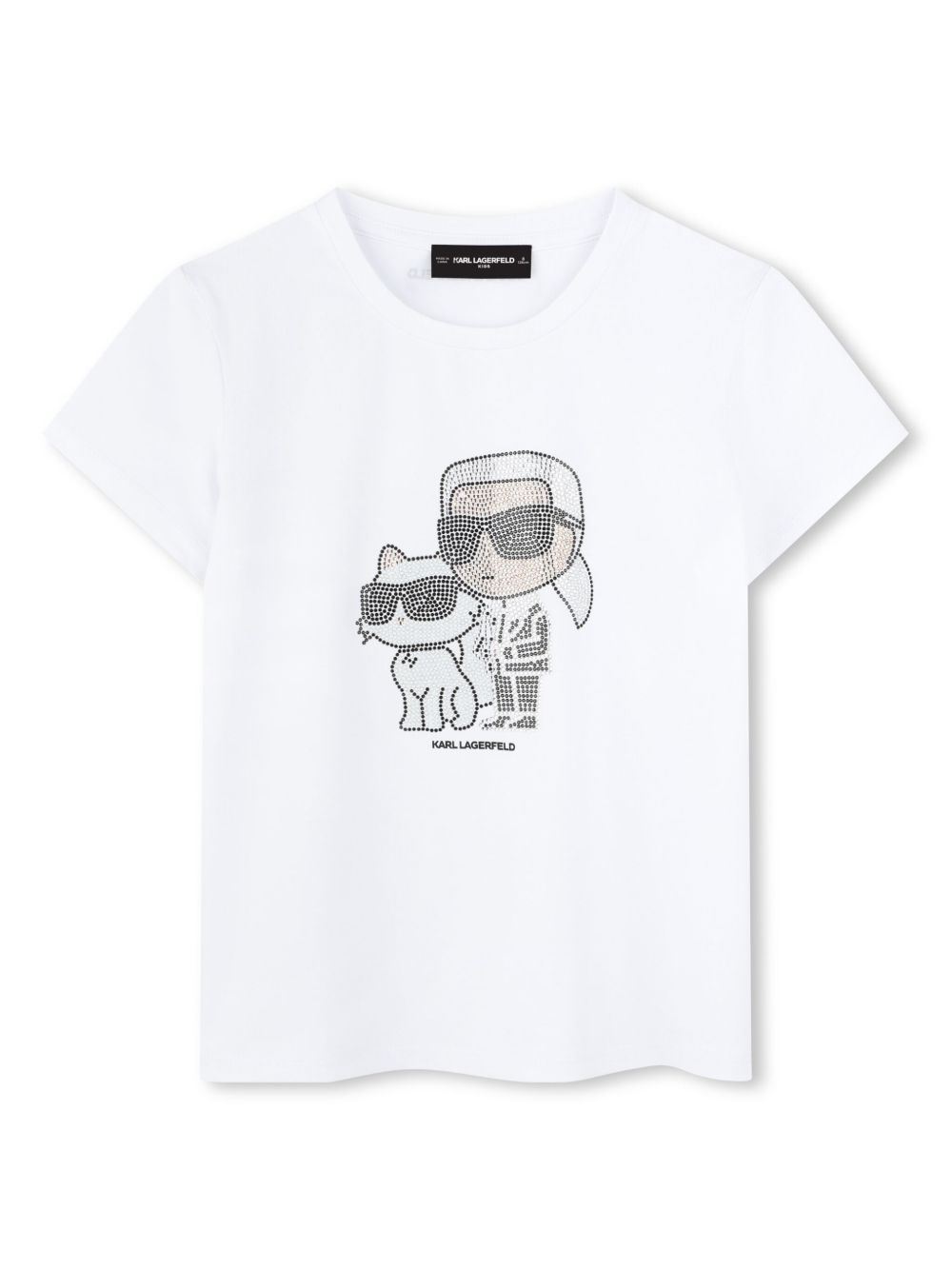 Karl Lagerfeld Kids 图案印花T恤 - 白色