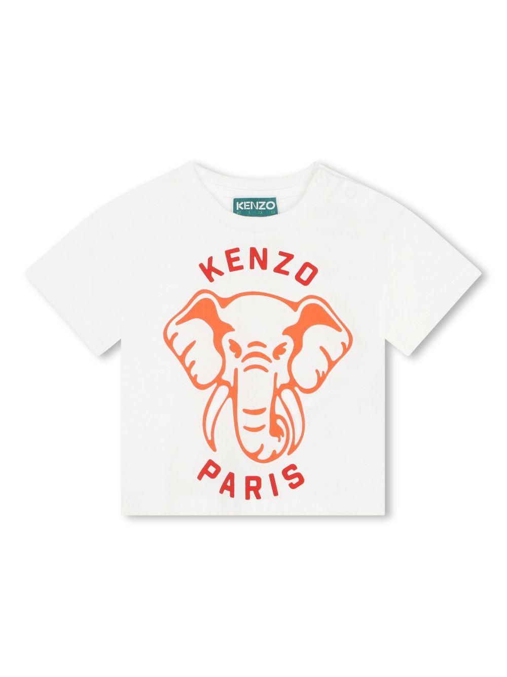Kenzo Kids logo印花棉T恤 - 中性色
