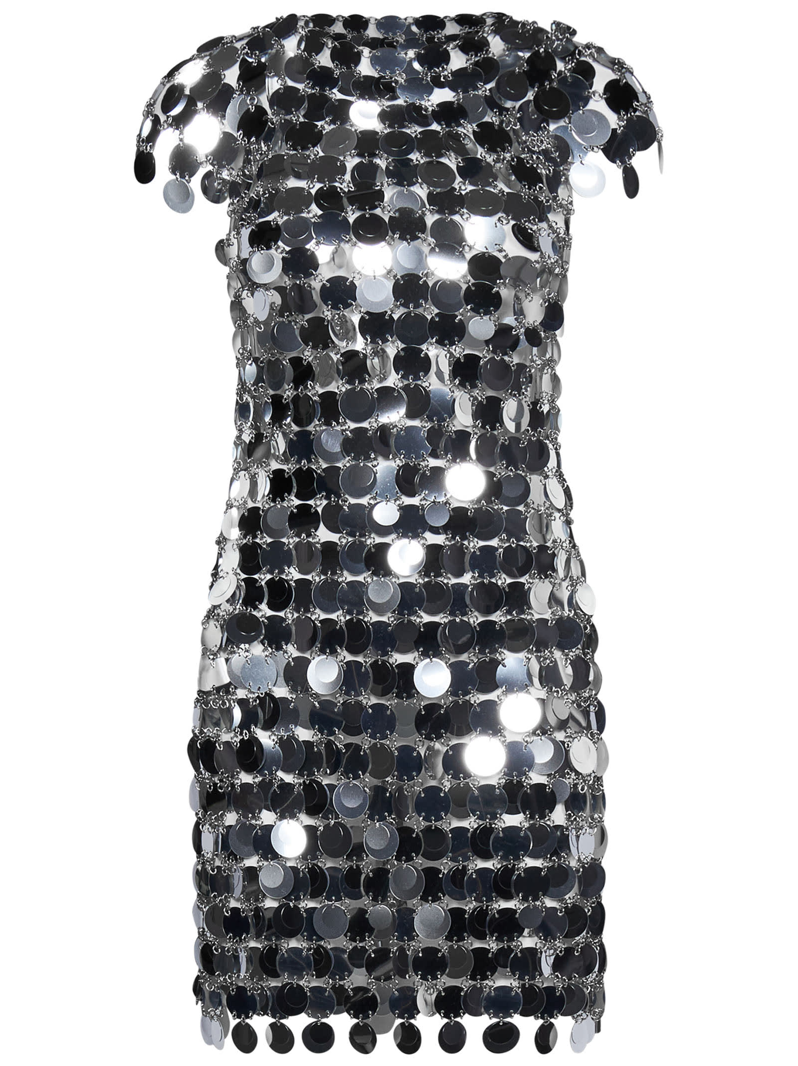 Paco Rabanne Black Maxi Sequins Mini Dress