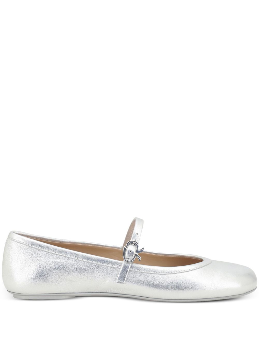 Gianvito Rossi Carla 芭蕾平底鞋 - 灰色