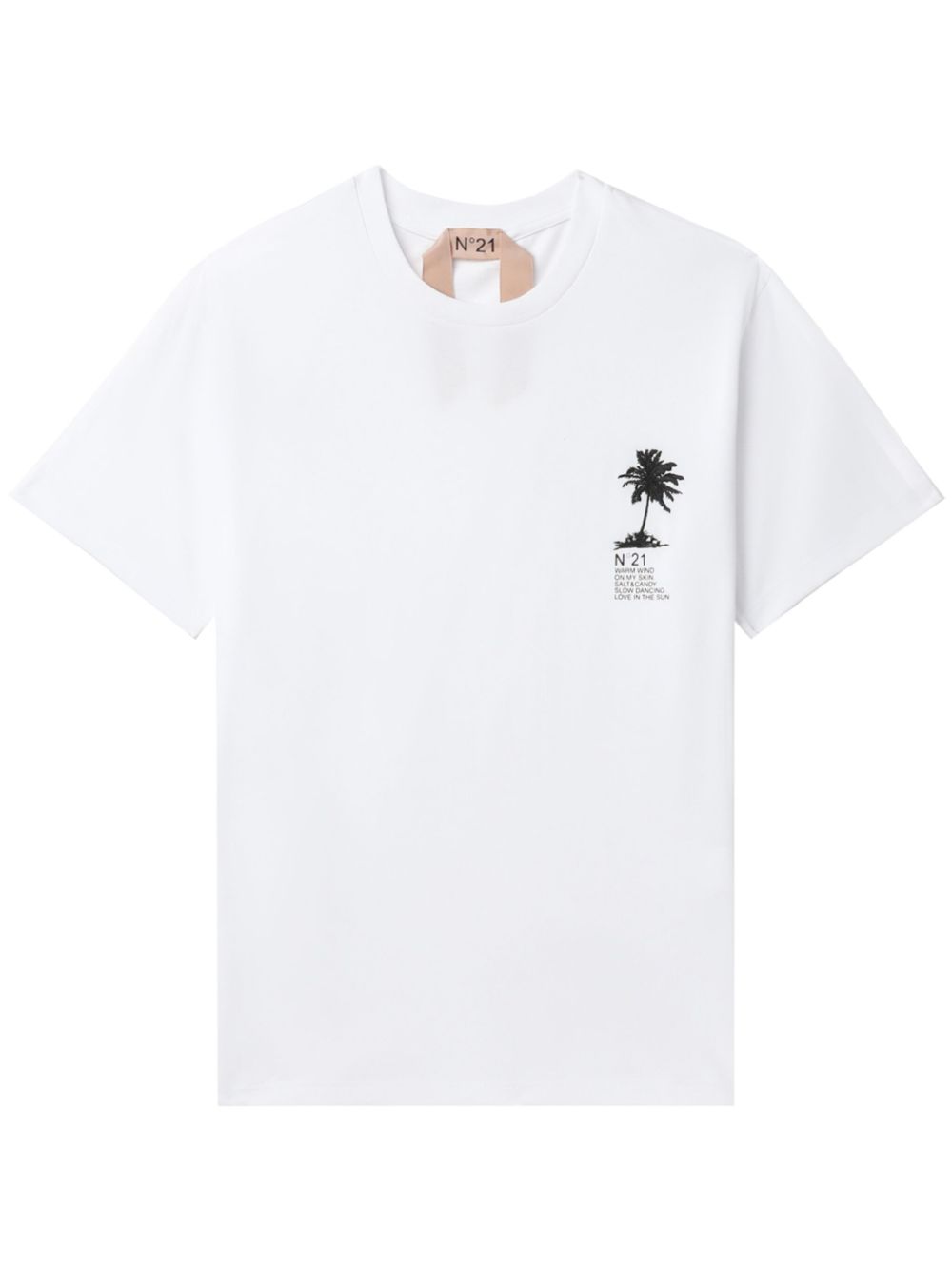 Nº21 logo印花T恤 - 白色