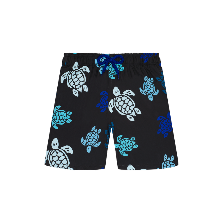 Vilebrequin Boys Ultra-light And Packable Swim Shorts Tortues Multicolores - Jihin - Black - Size 4