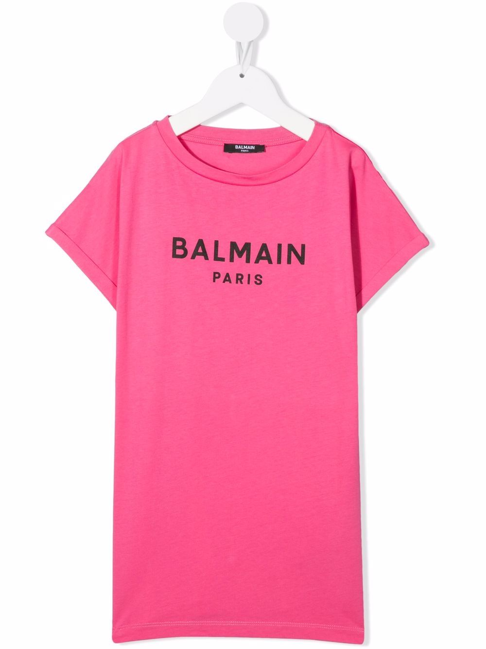 Balmain Kids logo印花棉T恤 - 粉色