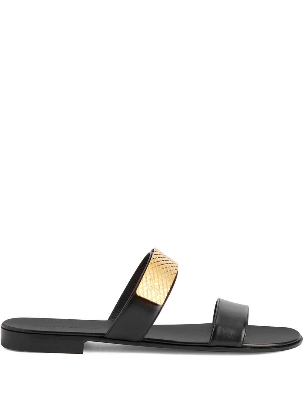 Giuseppe Zanotti Zak 系带细节凉鞋 - 黑色