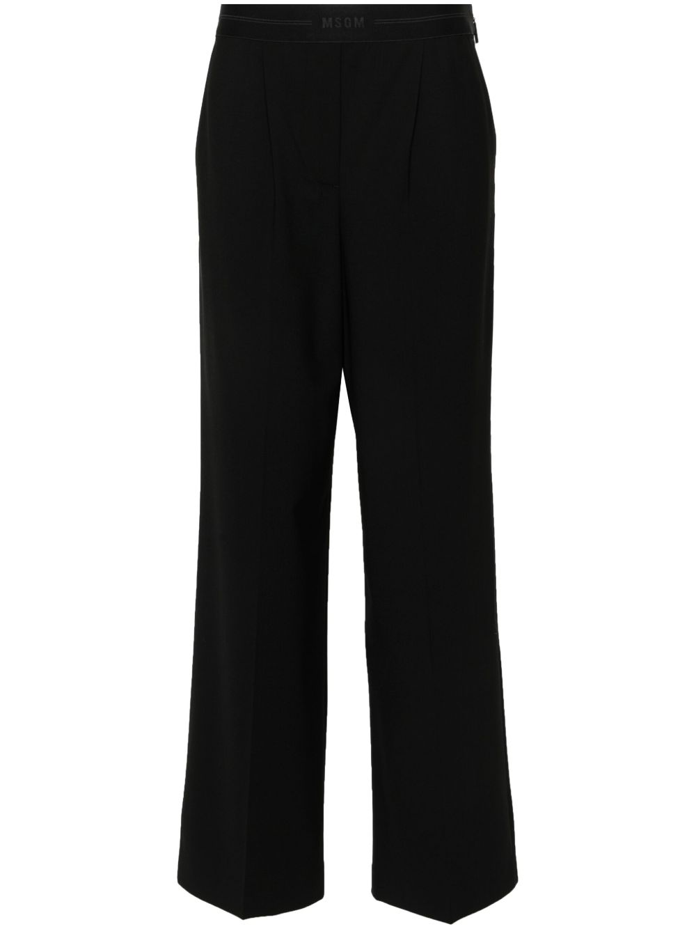 MSGM logo腰边长裤 - 黑色
