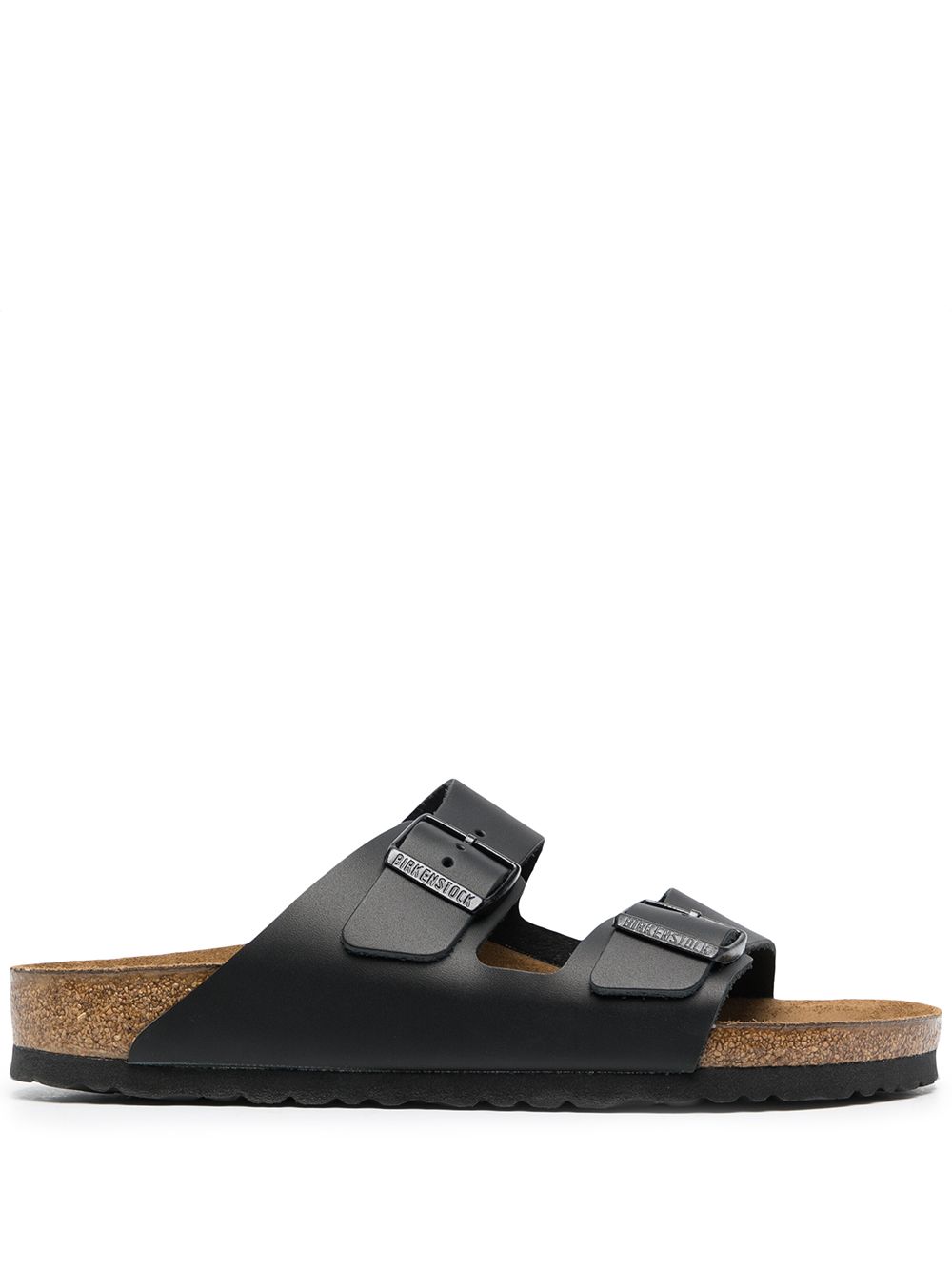 Birkenstock 搭扣皮质凉鞋 - 黑色