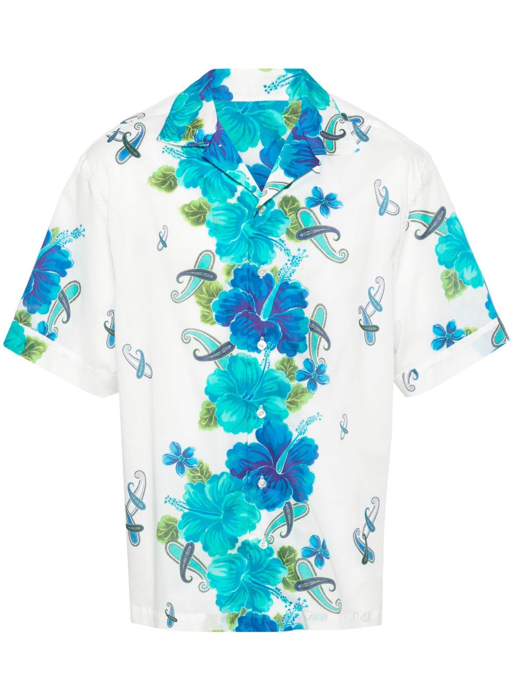 ETRO 花卉印花棉衬衫 - 白色