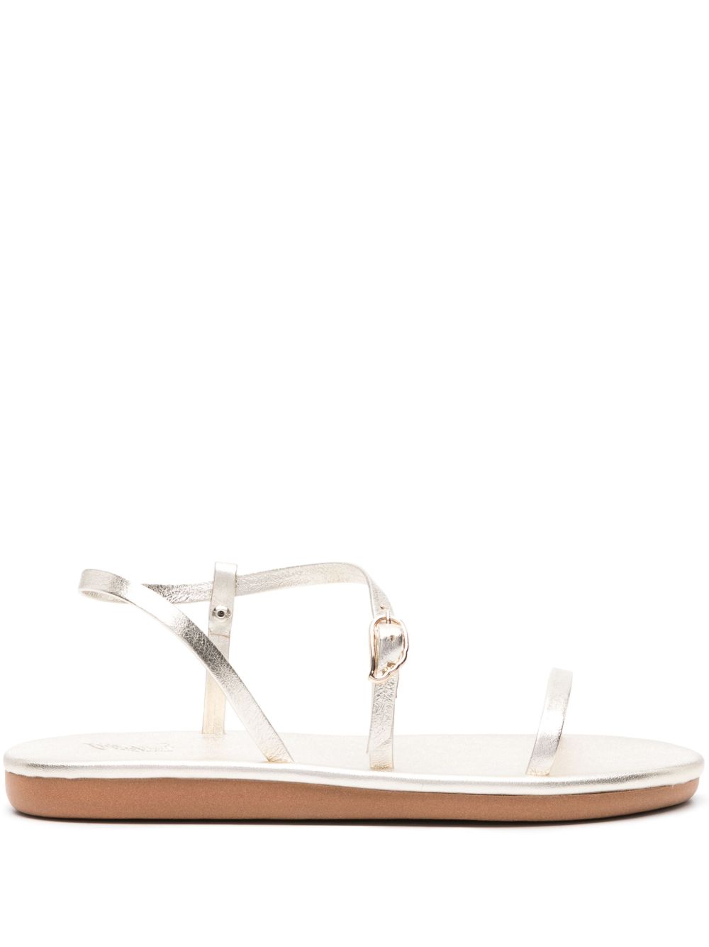 Ancient Greek Sandals Niove 平底皮质凉鞋 - 金色