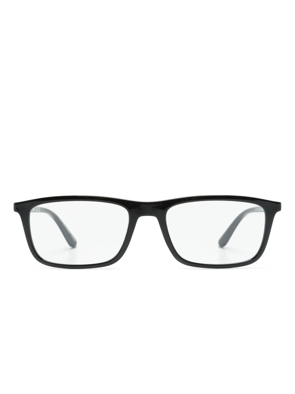 Emporio Armani 长方形框太阳眼镜 - 黑色
