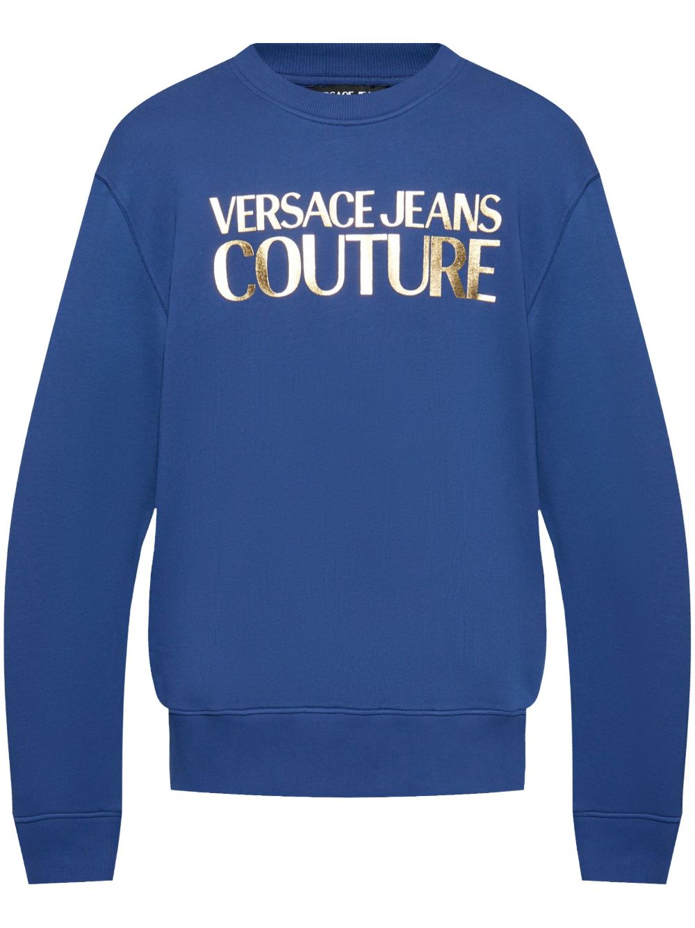 Versace Jeans Couture logo浮雕棉卫衣 - 蓝色