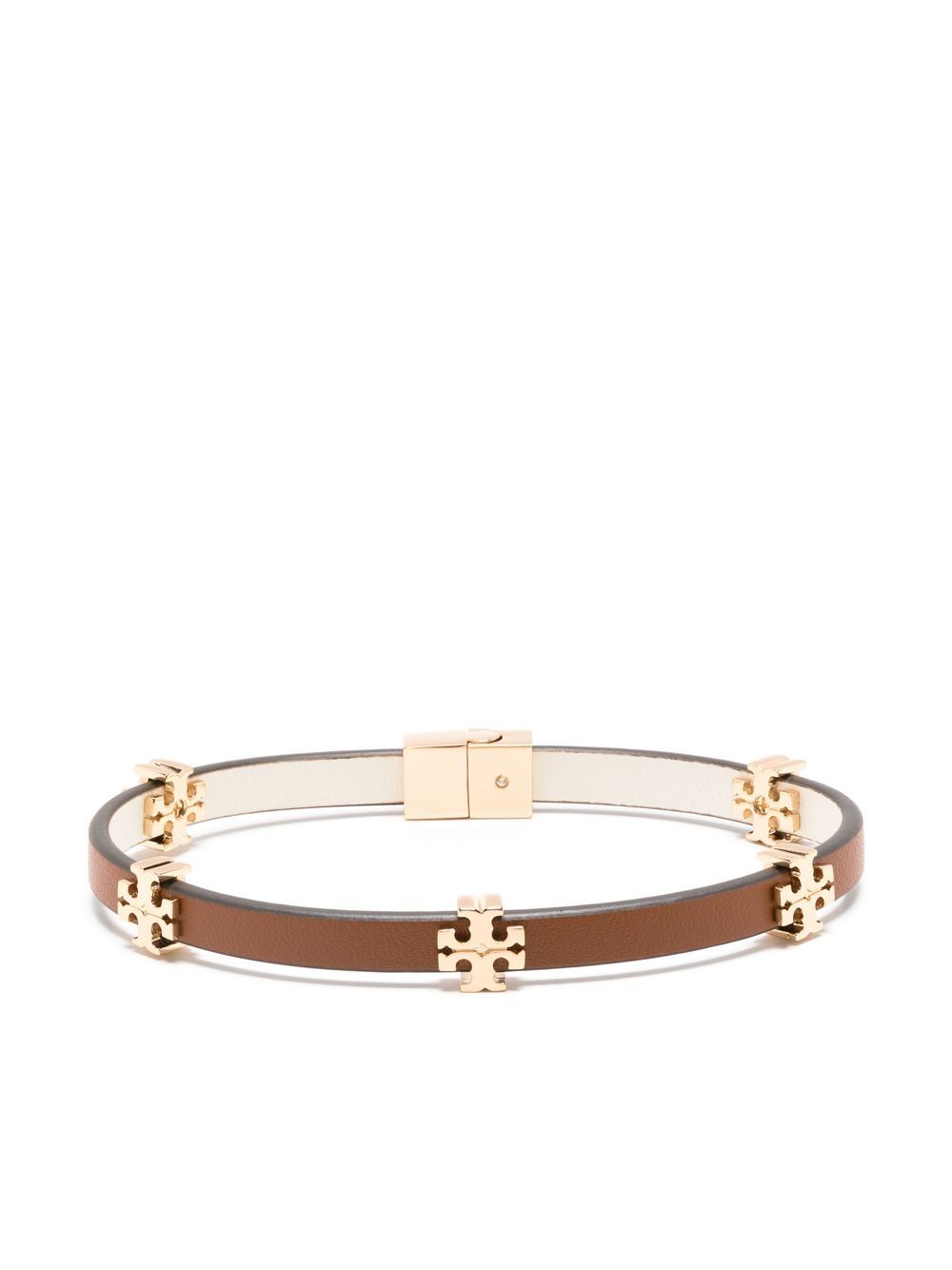 Tory Burch logo细节手环 - 褐色