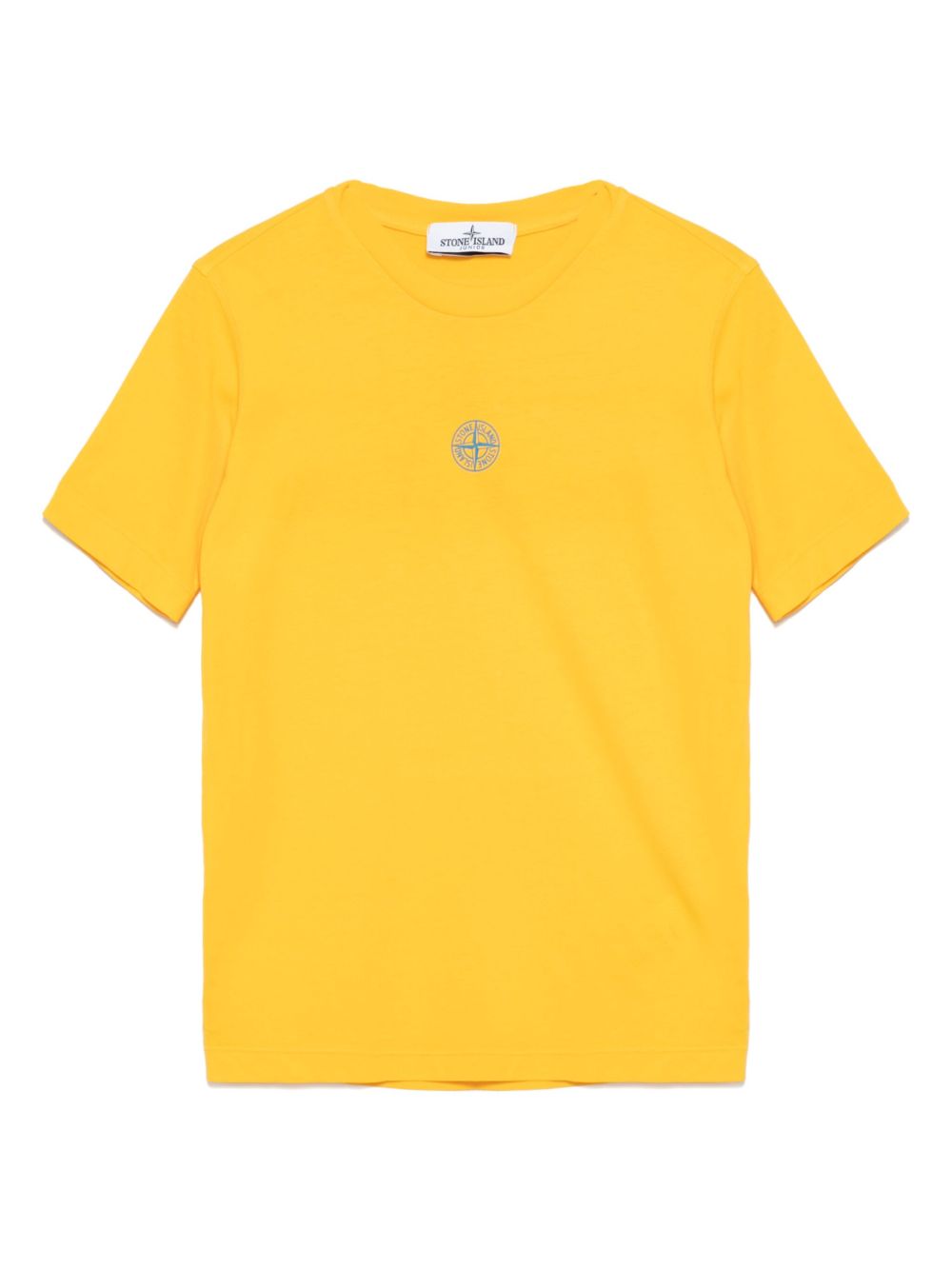 Stone Island Junior logo印花短袖T恤 - 黄色