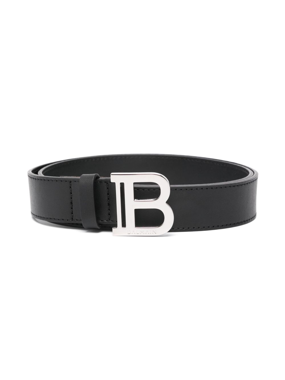 Balmain Kids logo扣环腰带 - 黑色