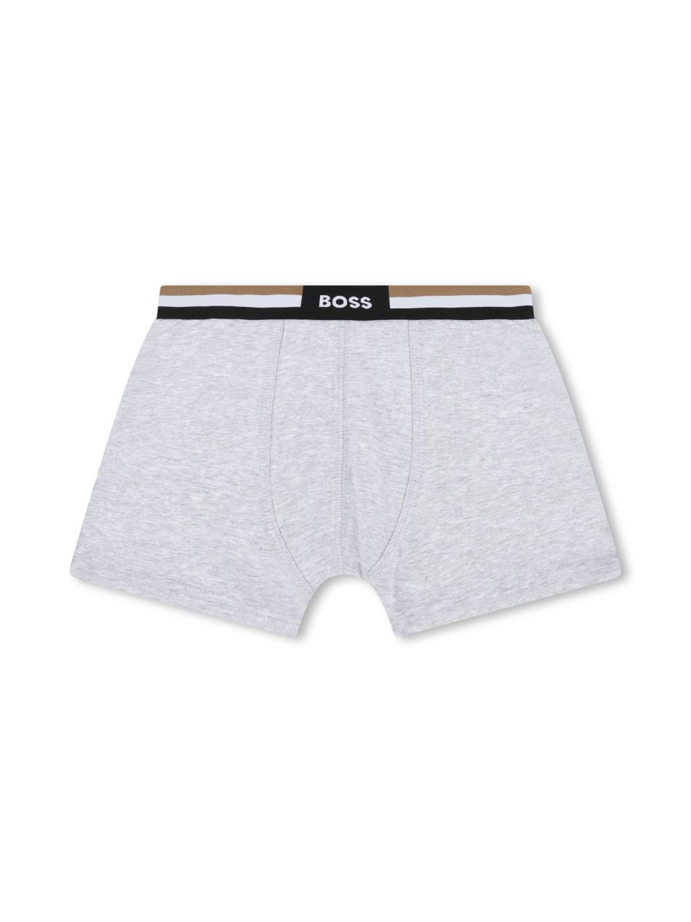 BOSS Kidswear logo腰边四角裤（两件装） - 灰色